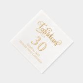 Fantabuous 30 （または任意の年齢）誕生日#8 箔ナプキン (右)