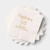 Fantabuous 60 （または任意の年齢）誕生日 箔ナプキン (インサイチュ (積み重ね))