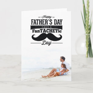 Fantachetic Mustache Happy Father's Dayフォトカード カード