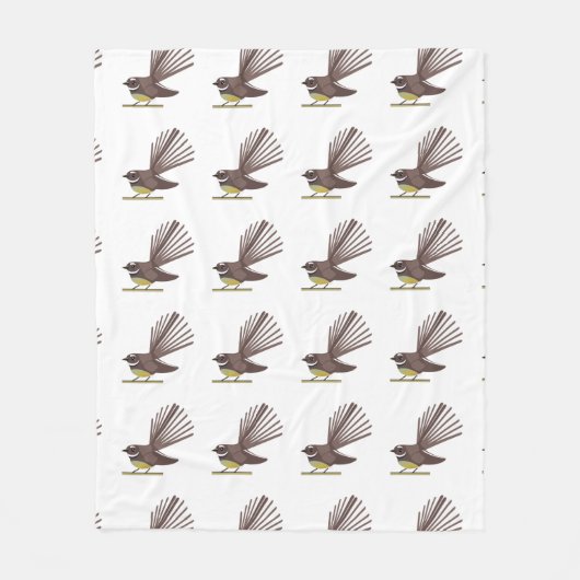 fantail sq no background フリースブランケット (正面)