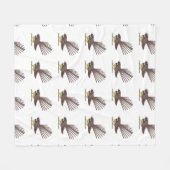 fantail sq no background フリースブランケット (正面(横))