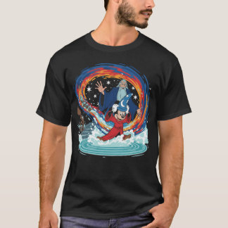 Fantasia Mickey Mouse Sorcerers Apprentice Retro f Tシャツ