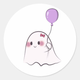 Fantasma con globo  ラウンドシール