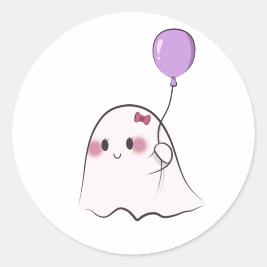 Fantasma con globo  ラウンドシール (正面)