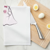 Fantasma con globo violeta キッチンタオル (四つ折り)