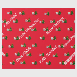 Fantasmaa de whatsapp Feliz Navidad varios idiomas ラッピングペーパー