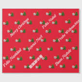 Fantasmaa de whatsapp Feliz Navidad varios idiomas ラッピングペーパー (フラット)