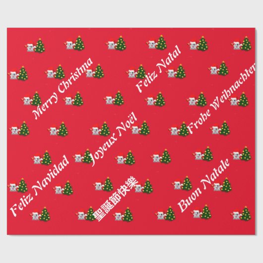 Fantasmaa de whatsapp Feliz Navidad varios idiomas ラッピングペーパー (フラット)