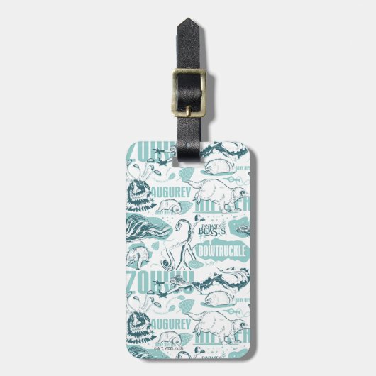 Fantastic Beasts Blue Pattern ラゲッジタグ (正面縦)