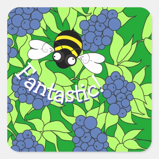 Fantastic Bee Sticker スクエアシール (正面)