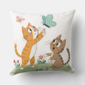 Fantastic Cats World  designer cushion クッション (裏面)