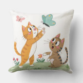 Fantastic Cats World  designer cushion クッション (正面)