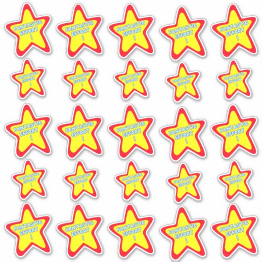 Fantastic Effortおもしろい報酬先生ステッカーパック シール (正面)