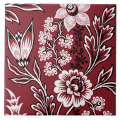 Fantastic Flowers (Maroon) Fine Art タイル (正面)