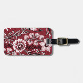 Fantastic Flowers (Maroon) Fine Art ラゲッジタグ (正面横)