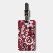 Fantastic Flowers (Maroon) Fine Art ラゲッジタグ (正面縦)