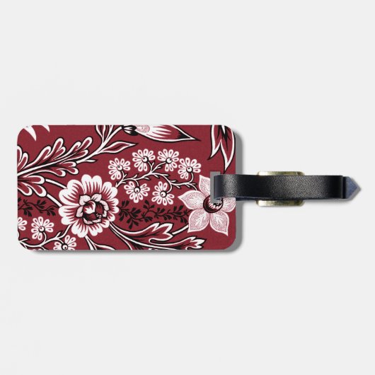 Fantastic Flowers (Maroon) Fine Art ラゲッジタグ (裏面横)