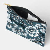 Fantastic Flowers (Slate Teal) Fine Art アクセサリーポーチ (見開き)