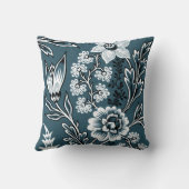 Fantastic Flowers (Slate Teal) Fine Art クッション (裏面)