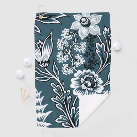Fantastic Flowers (Slate Teal) Fine Art ゴルフタオル (インサイチュ)