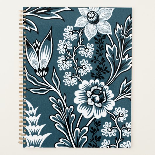 Fantastic Flowers (Slate Teal) Fine Art プランナー手帳 (正面)
