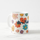 Fantastic personalized retro teacher mug with name コーヒーマグカップ (正面左)
