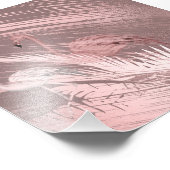 Fantastic Pink Flamingo Poster in Tropical Forest フォトプリント (角)