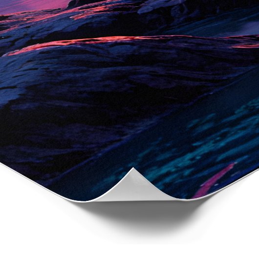 Fantastic Planet Rising over Mountains and Water  ポスター (角)