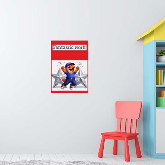 Fantastic work, silver multi star achievement post ポスター (子ども部屋1)