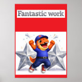 Fantastic work, silver multi star achievement post ポスター (正面)