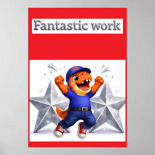 Fantastic work, silver multi star achievement post ポスター (正面)