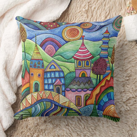 Fantastic World designer cushion クッション (ブランケット)