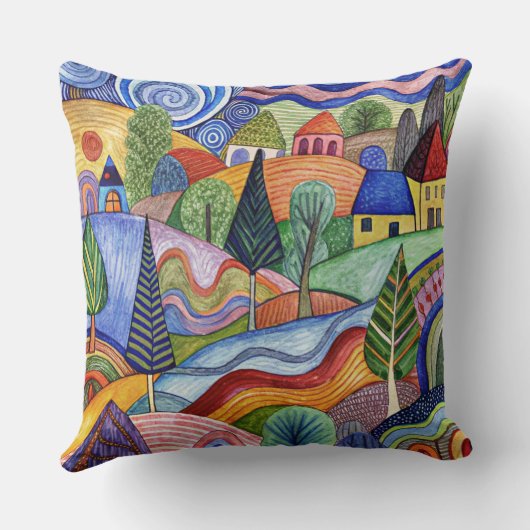 Fantastic World  designer cushion クッション (裏面)