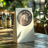 Fantastical Pink-Maned Floral Unicorn Pegasus Ench ラウンドシール