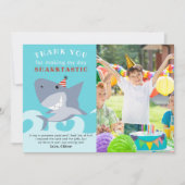 Fantastico Festa di Compleanno con Squali Foto サンキューカード (正面)