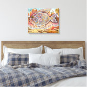 Fantastischer Fisch キャンバスプリント (インサイチュ (寝室))