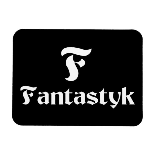 Fantastyk Magnet 3"x4"白(黒) マグネット (横)