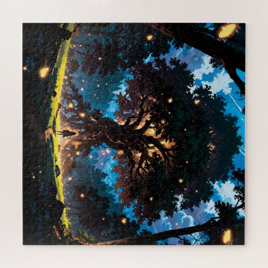 Fantasy anime style forest ジグソーパズル (横)