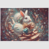 Fantasy Art Alice And Rabbit Hole Decoupage 薄葉紙 (正面)
