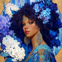 Fantasy Art Black Girl Black Queen Goddess ポスター