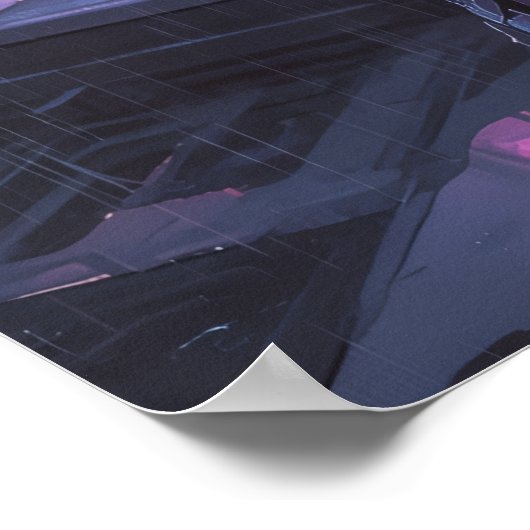 Fantasy Art- Sentinel of the Neon Divide ポスター (角)