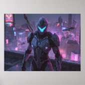 Fantasy Art- Sentinel of the Neon Divide ポスター (正面)