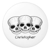 Fantasy Art Skulls Design Personalised セラミックノブ (正面)