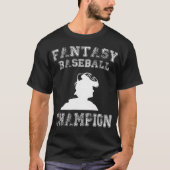 Fantasy Baseball Design Champion baseball heart s  Tシャツ (正面)