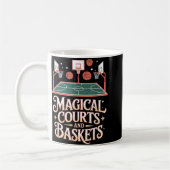 Fantasy Basketball Court Magic Draft Game Style コーヒーマグカップ (左)