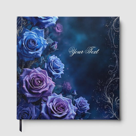 Fantasy Blue and Purple Wedding Roses ゲストブック (正面)