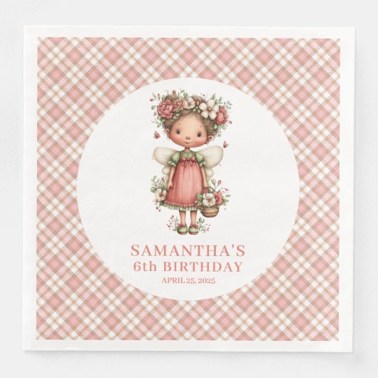 Fantasy Blush Fairy Pink Flowers 2nd Birthday  (正面)