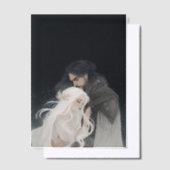 Fantasy book vellum art main characters embracing ベラム紙招待状 (オフセット)
