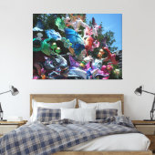 Fantasy Butterfly Girl Sculpture キャンバスプリント (インサイチュ (寝室))