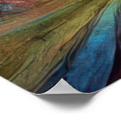 Fantasy Castle with Swirling Sky and Flowing River ポスター (角)